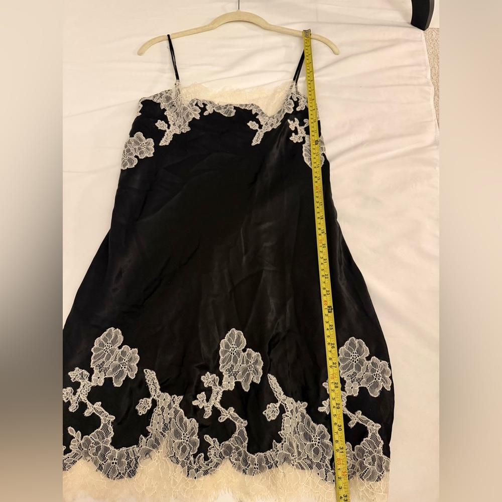 Victoria’s Secret VS Black Satin Lace Slip Dress Y2K Coquette Lingerie Mini - Picture 13 of 15